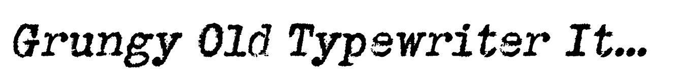 Grungy Old Typewriter Italic image